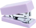 Purple Mini Stapler Small Cute Office Stapler for Desk 24/6 N 12 Sheets Capacity Effortless Desktop Staplers Standard for School and Desk Supplies
