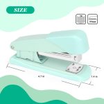 Green Office Desktop Stapler, 80 Staples, 20 Sheet Capacity, Vibrant Style