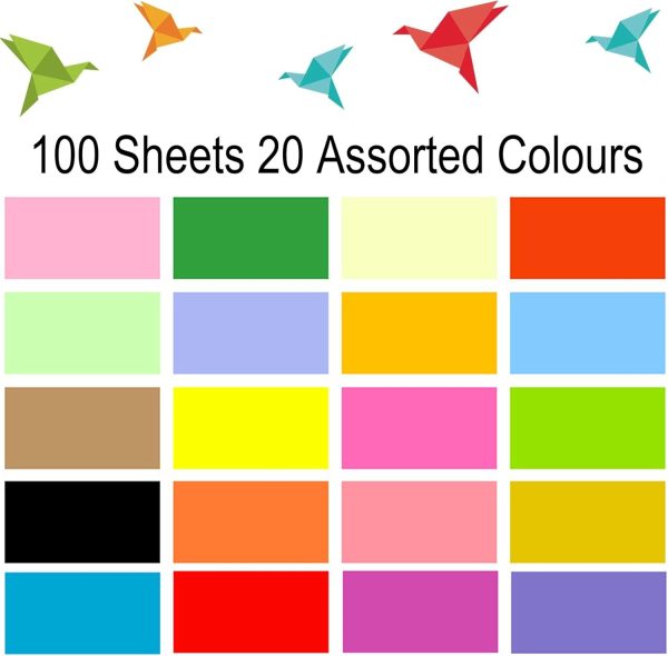100 Sheets Coloured Paper A4 - 70 Coloured A4 Paper Assorted in 20 Colour Handmade Copy Paper Pastel Paper for Arts & Colorful Projects (8.5 x 11.7 inch)