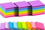 (36 Pack) Sticky Notes 3x3 in , 9 Bright Colors Self-Stick Note Pads it, Strong Adhesive, Easy to for Home, Office, Notebook